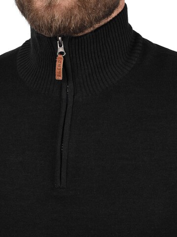 BLEND Strickpullover 'Robin' in Schwarz
