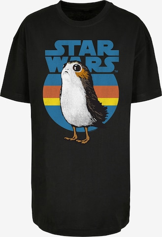 F4NT4STIC T-Shirt 'Star Wars Last Jedi Porg' in Schwarz: predná strana