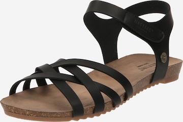 MUSTANG Sandalen met riem in Zwart: voorkant