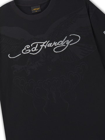 Ed Hardy Тениска в черно: отпред