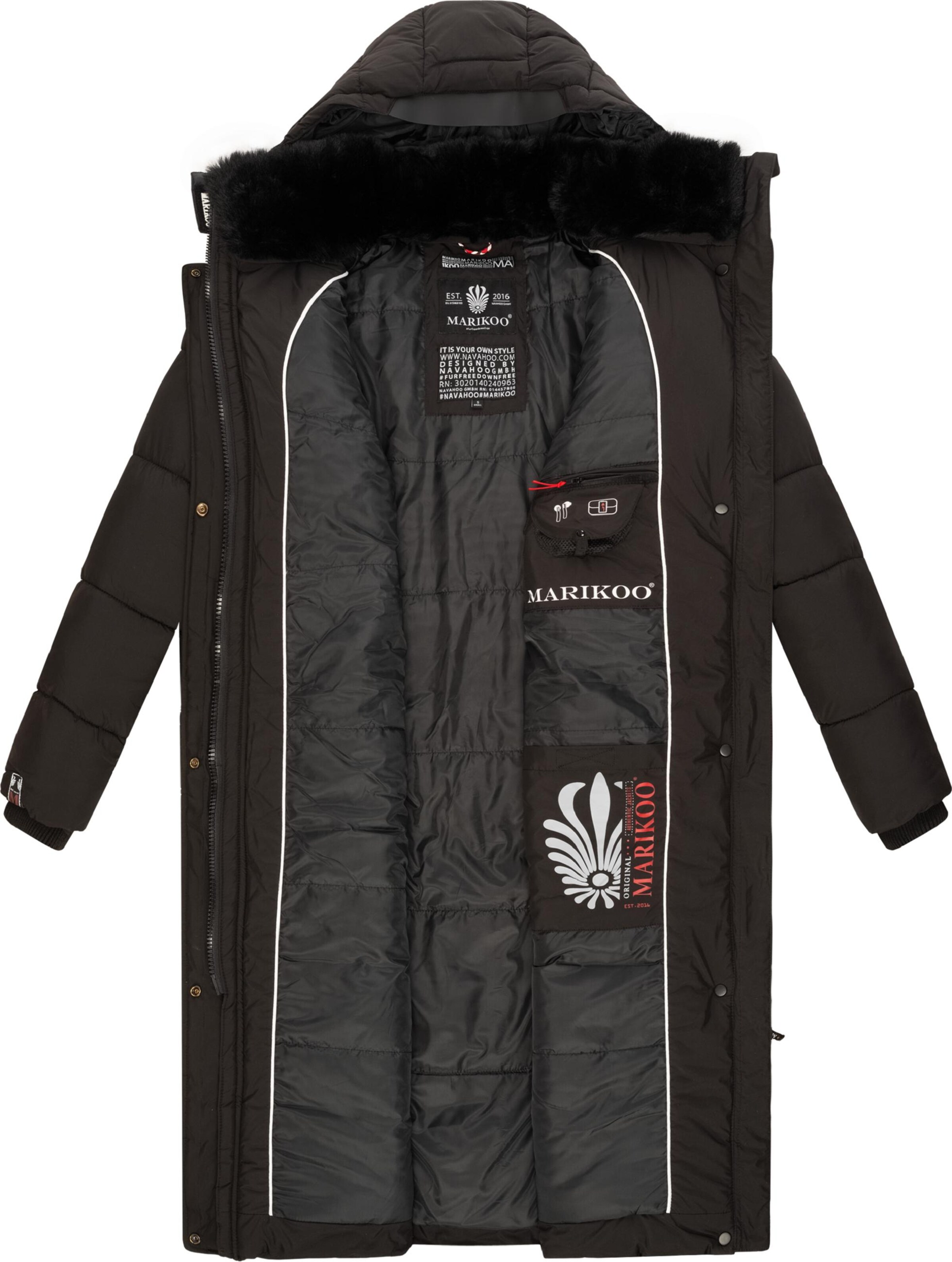 MARIKOO Vinterfrakke i sort