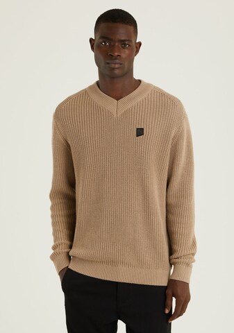 CHASIN' Trui ' Oliver' in Beige: voorkant