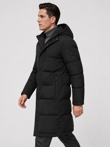 ALLTHEMEN Winter Coat 'Flaum' in Black