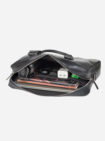 NEGOTIA Leather Laptop Bag 'Apex' in Black