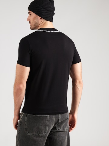 Tricou de la Karl Lagerfeld pe negru: spate