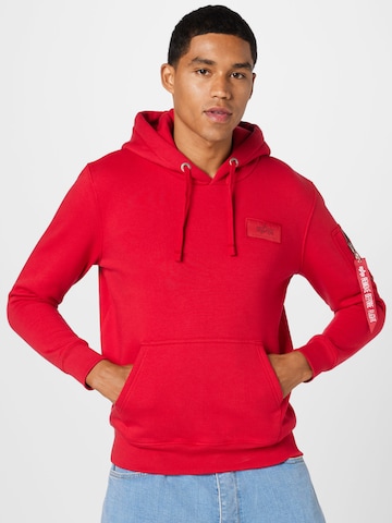 ALPHA INDUSTRIES Sweatshirt i röd: framsida