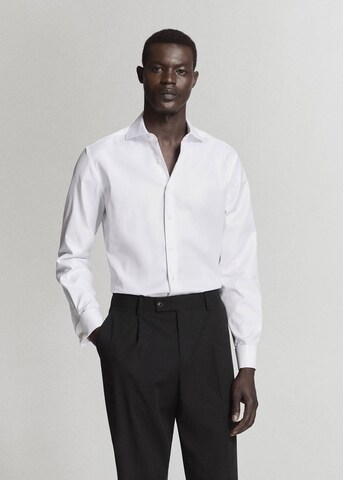 MANGO MAN Slim Fit Hemd 'Bruce' in Weiß: Vorderseite