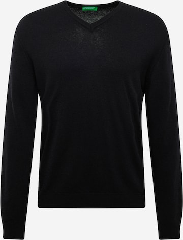 UNITED COLORS OF BENETTON - Ajuste regular Jersey en negro: frente