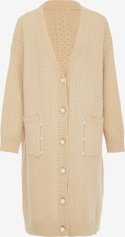 Cardigan caissa en beige : devant