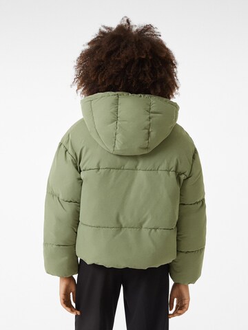 Veste mi-saison Bershka en vert