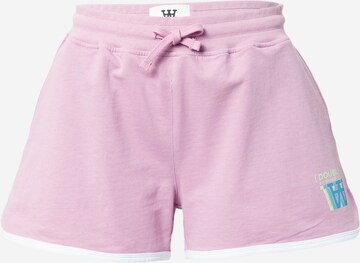 WOOD WOOD Regular Broek 'Tia' in Roze: voorkant