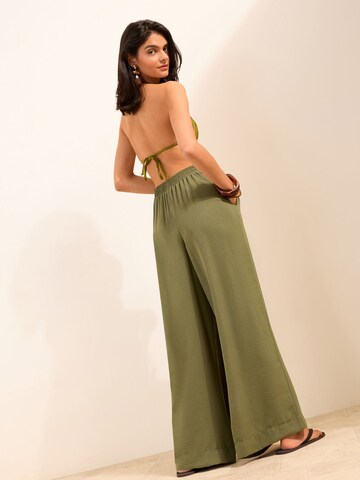 Wide Leg Pantalon à pince Friends Like These en vert