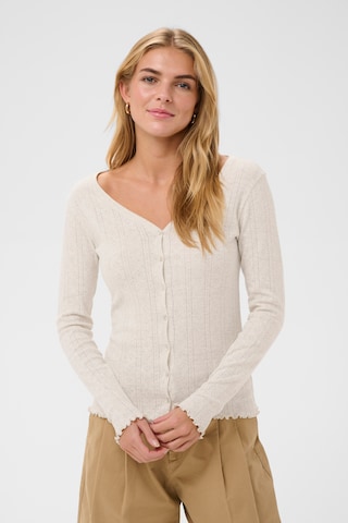 SAINT TROPEZ Knit cardigan 'GruSZ' in Beige: front