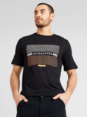 Tricou 'CYRUS' de la JACK & JONES pe negru: față