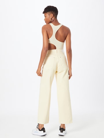 Wide leg Jeans 'Brae' de la WEEKDAY pe alb