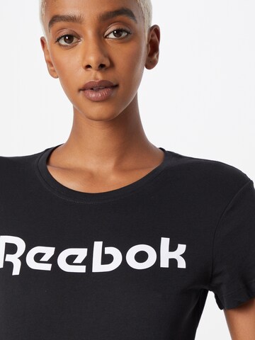 juoda Reebok Sportiniai marškinėliai