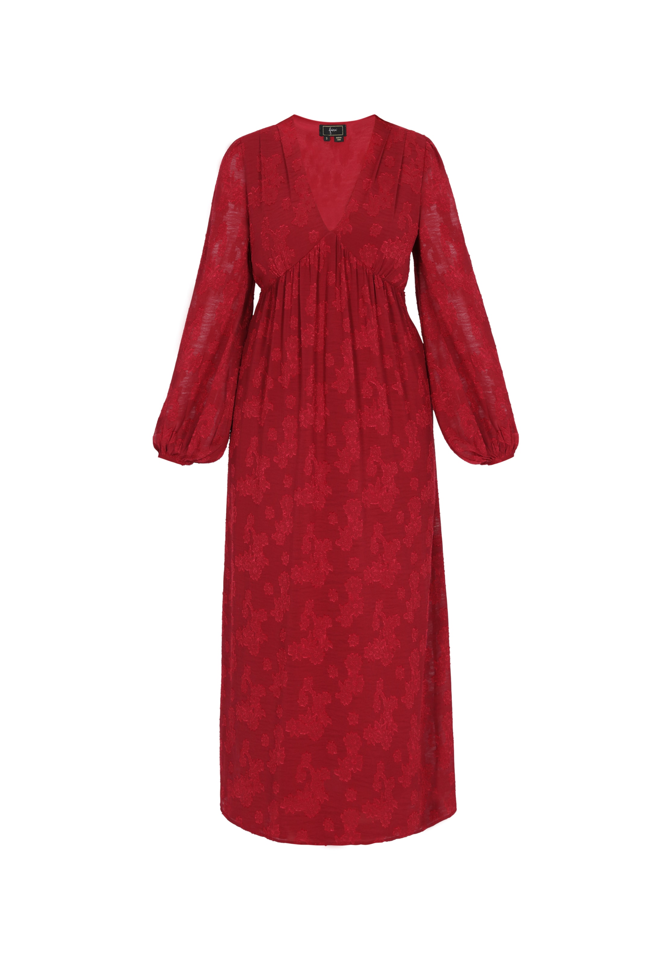 sarkans faina Kleita: no priekšpuses