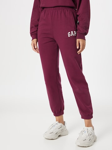 GAP Tapered Trousers in Purple: front