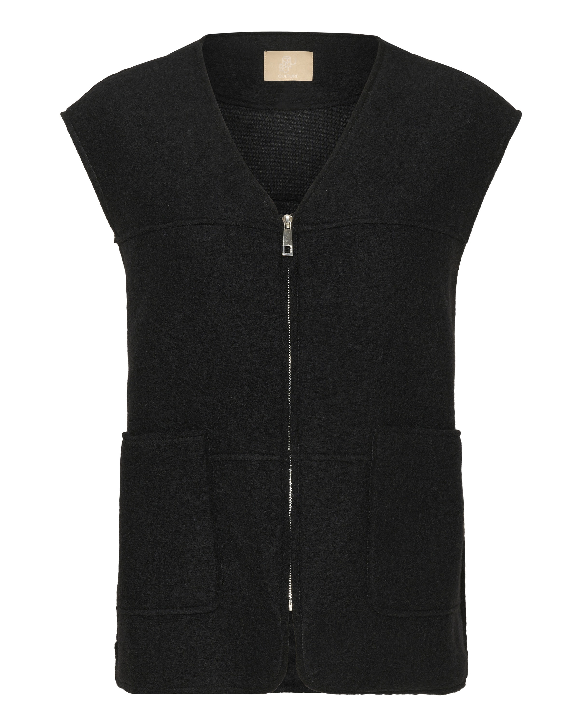 CULTURE Knit cardigan in Black: front