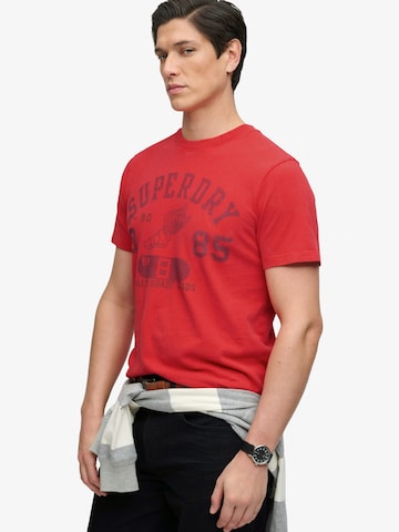 Superdry & Co - Camisa 'VINTAGE PREP' em vermelho