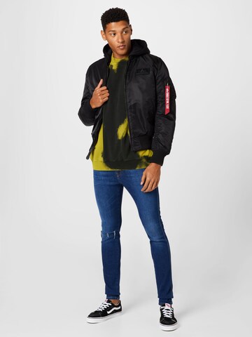 ALPHA INDUSTRIES Prehodna jakna 'MA-1 ZH' | črna barva