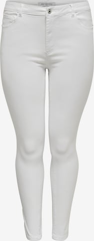 ONLY Carmakoma Skinny Jeans 'Augusta' in White: front