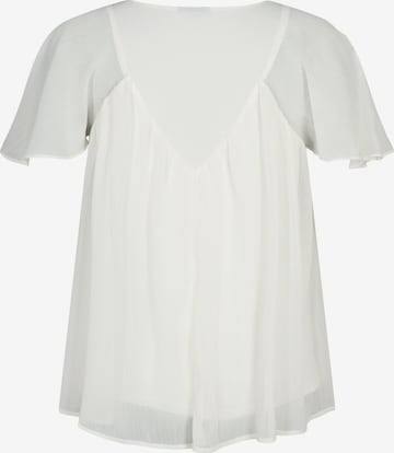 Zizzi Blouse 'Magnes' in Wit: voorkant