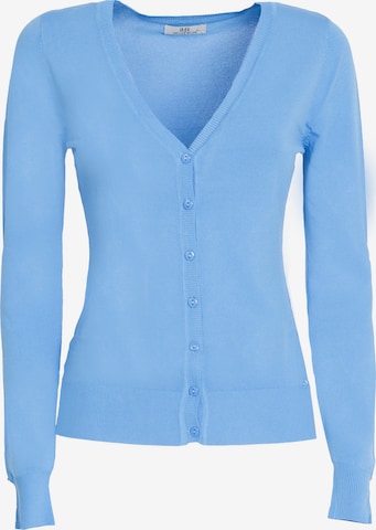 Influencer Knit Cardigan in Blue: front