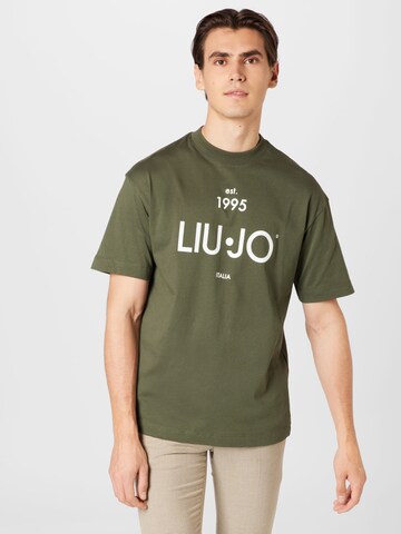 Tricou de la Liu Jo Uomo pe verde: față