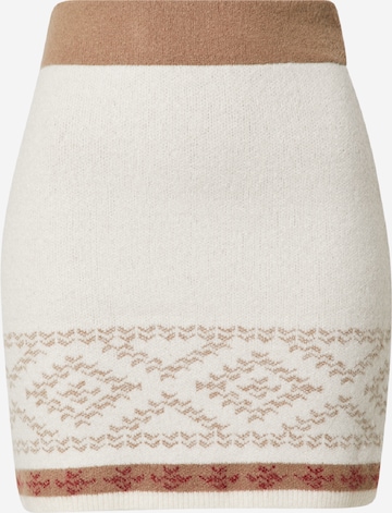 Fashion Union Skirt in Beige: front