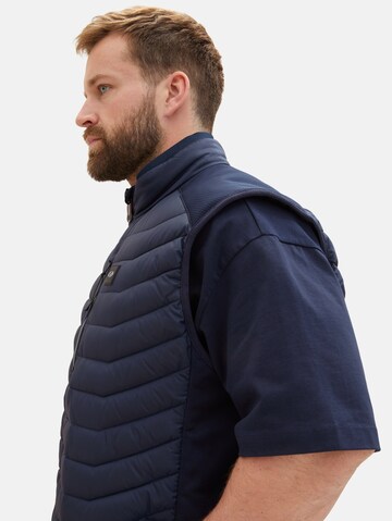 Gilet TOM TAILOR Men + en bleu