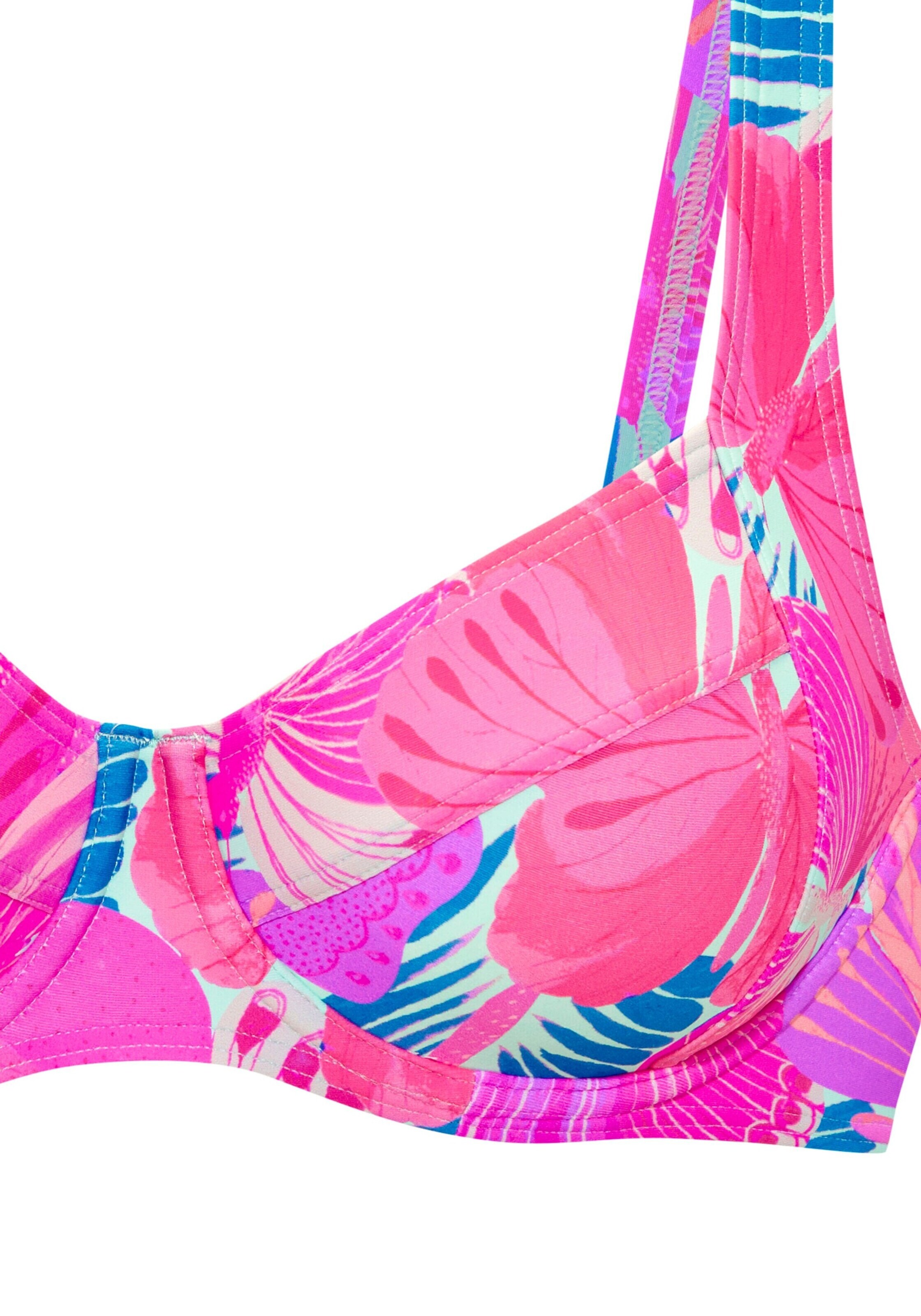 SUNSEEKER T-shirt Bikini Top in Pink