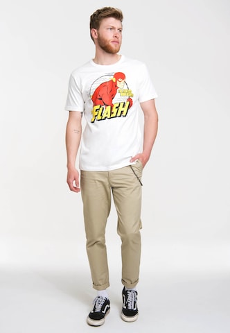 LOGOSHIRT T-Shirt 'Der Rote Blitz' in Weiß