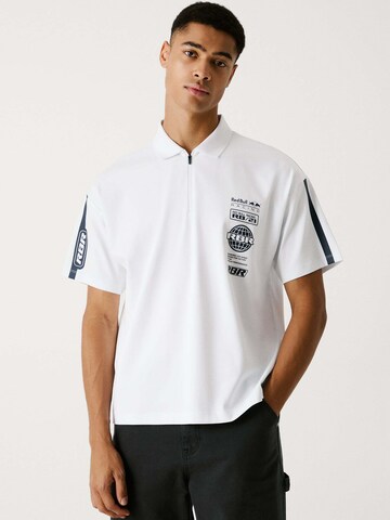Red Bull Racing x Pepe Jeans Shirt 'Red Bull Racing x Pepe Jeans' in White: front