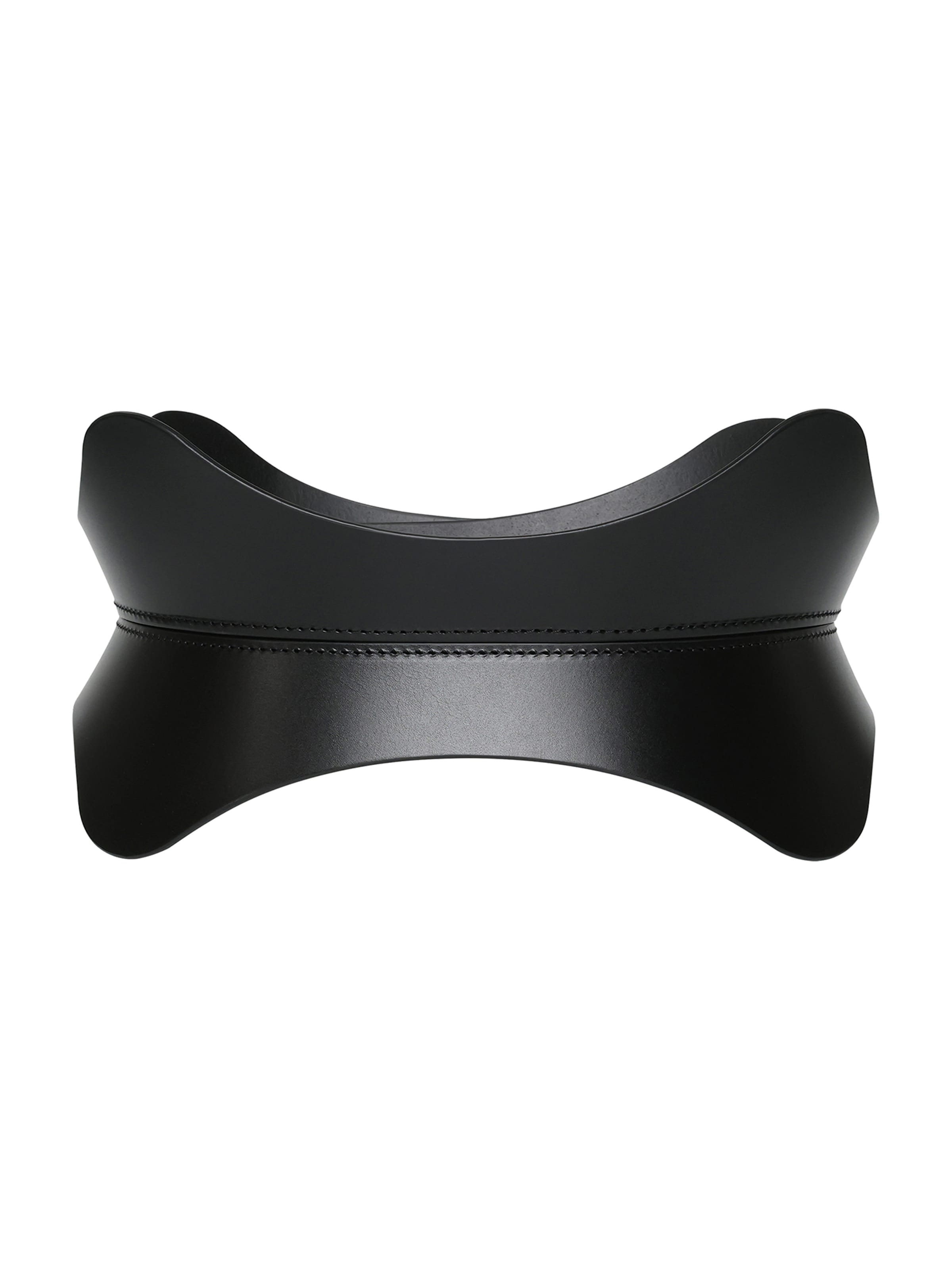 Haute Cuir Gürtel 'Vale Hourglass Corset Belt'‌‌‌‌‌‌‌ in Schwarz: Vorderseite