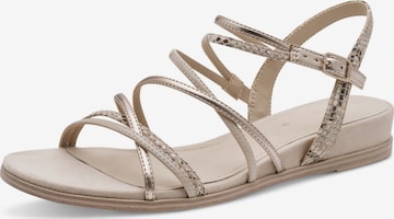 Tamaris Сандали с каишка в бежово: отпред