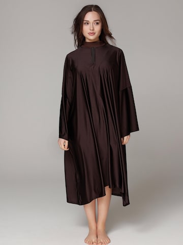 SIYA Swimwear T-Shirt Badeanzugkleid 'Cover-up'‌‌ in Braun: Vorderseite
