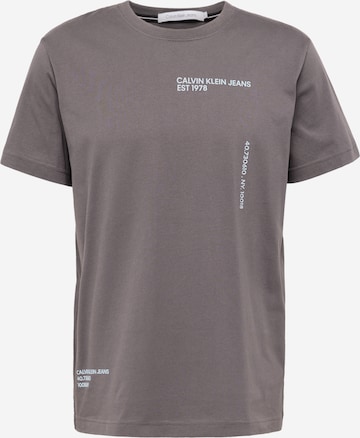 T-Shirt Calvin Klein Jeans en gris : devant