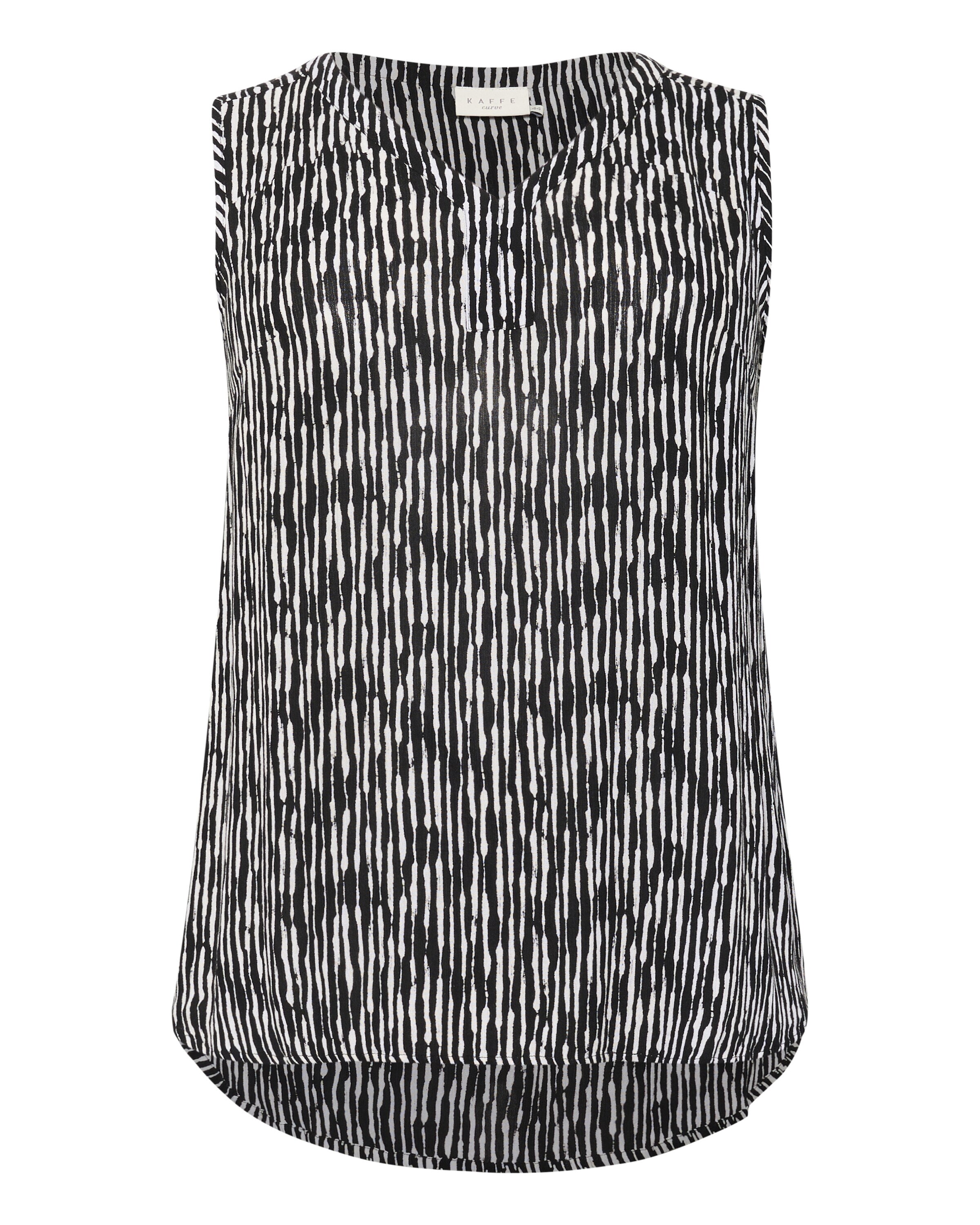 KAFFE CURVE Blouse &#x27;KCAmi&#x27; in de kleur Zwart / Wit, Productweergave
