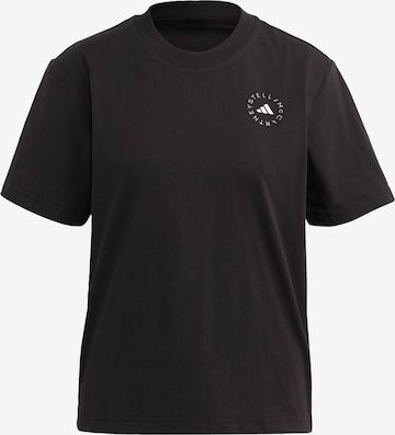 ADIDAS BY STELLA MCCARTNEYTehnička sportska majica 'Truecasuals' - crna boja: prednji dio