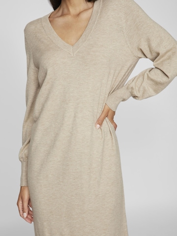 VILA Knitted dress in Beige