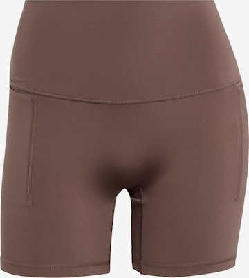 ADIDAS PERFORMANCE Workout Pants 'All Me' in Brown: front