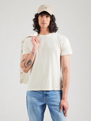 balts Superdry T-Krekls 'Venue': no priekšpuses