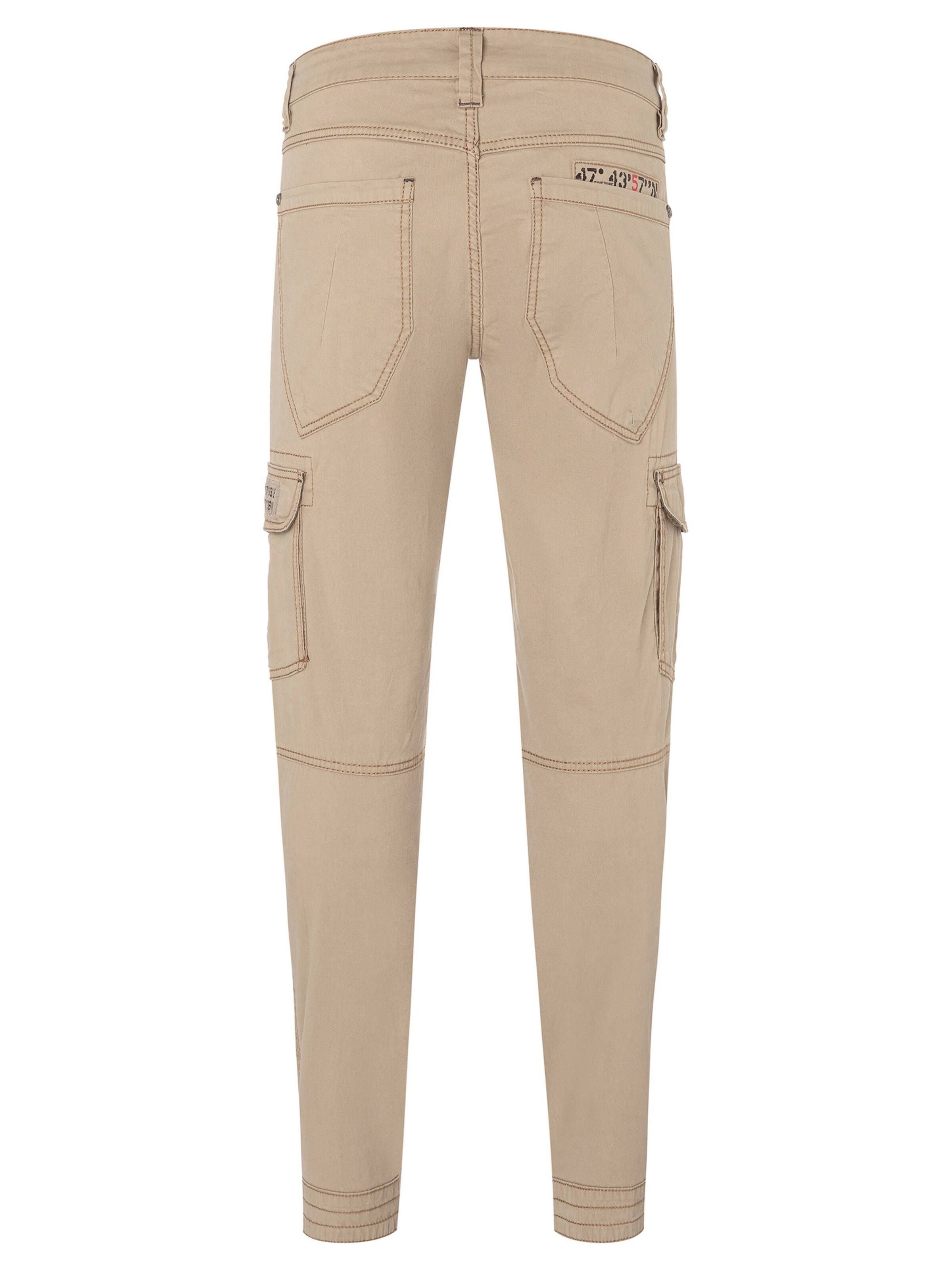 TIMEZONE Skinny lange Cargohose 'Regular RogerTZ' in Beige