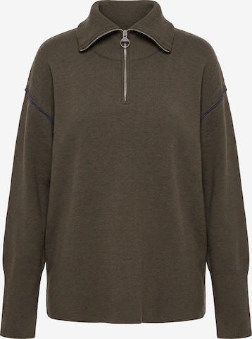 Pull-over Ulla Popken en vert : devant
