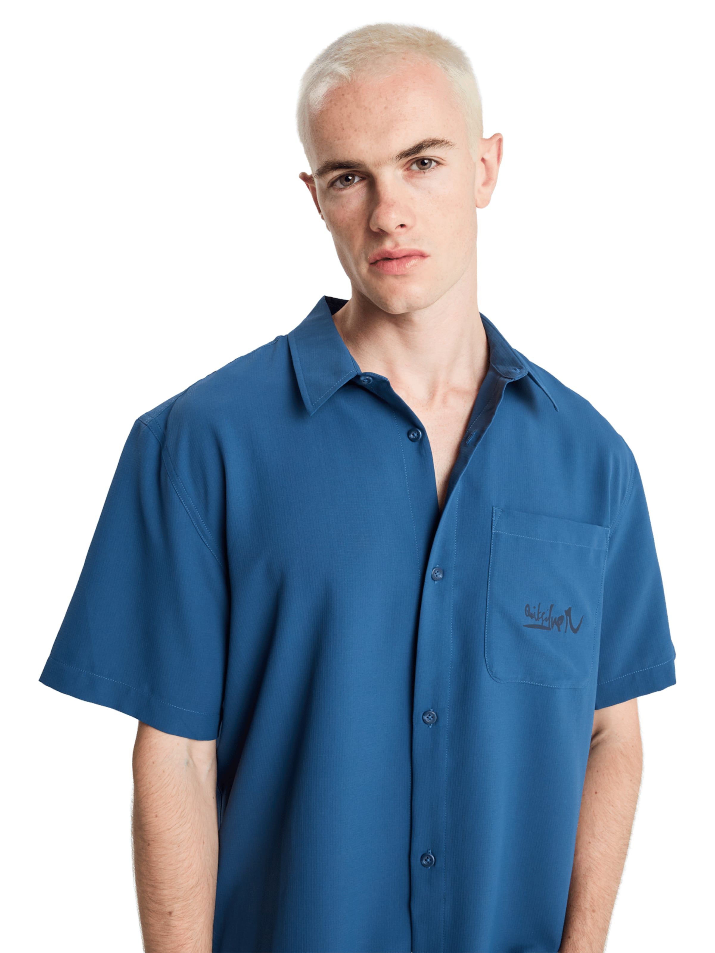 QUIKSILVER Классический крой Рубашка 'YG Lithium' в Синий