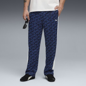 PUMA Loosefit Sportbroek 'T7' in Blauw: voorkant