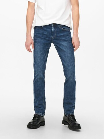 Only & Sons Skinny Jeans 'Loom' in Blauw: voorkant