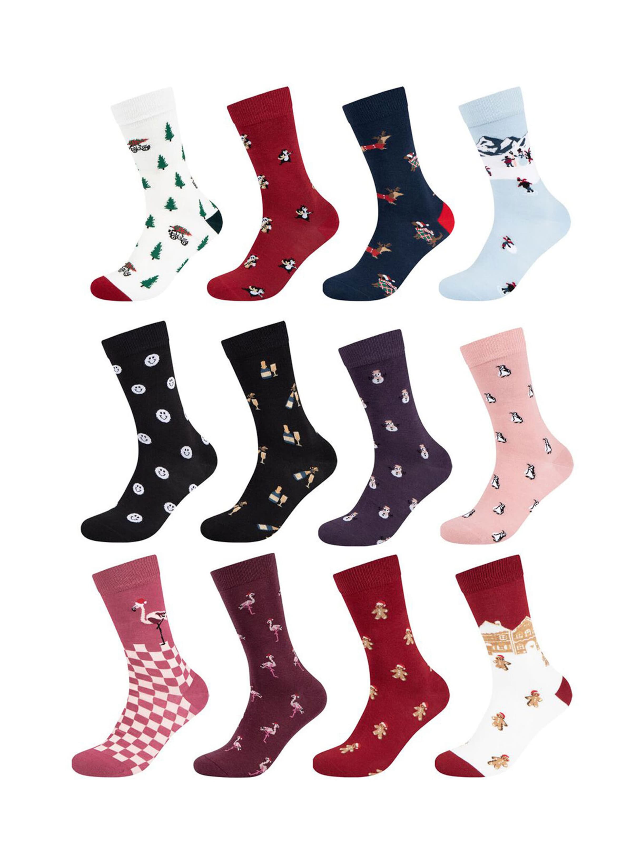 FUN Socks Socks 'Adventskalender' in Mixed colours: front