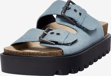 Pull&Bear Mules in Blue: front